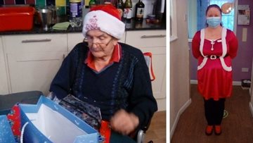 Christmas Day celebrations at Duffield care home